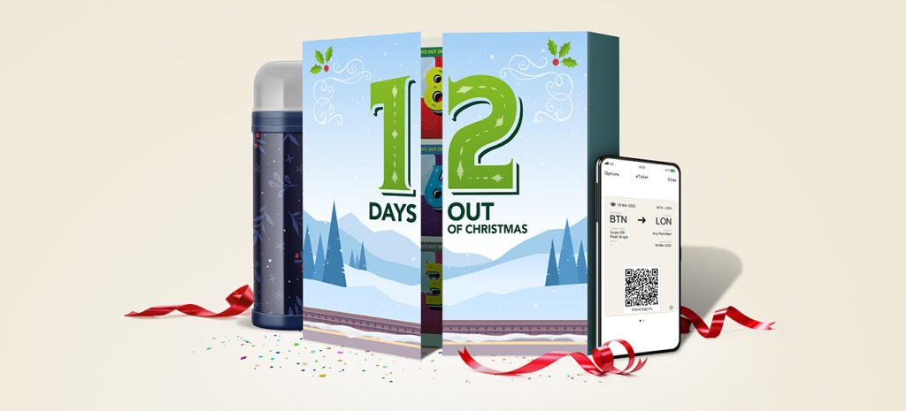 Digital campaign image of an advent calendar with eTicket